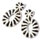 FANCY SHINY Statement Raffia Earrings Boho Drop Dangle Earrings for Women Handmade Fashion Earring Bohemian Gift JewelryIvoryBlack
