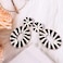 FANCY SHINY Statement Raffia Earrings Boho Drop Dangle Earrings for Women Handmade Fashion Earring Bohemian Gift JewelryIvoryBlack