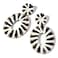 FANCY SHINY Statement Raffia Earrings Boho Drop Dangle Earrings for Women Handmade Fashion Earring Bohemian Gift JewelryIvoryBlack