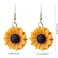 NC Sunflower Earring Resin Sunflower Daisy Dangle Drop Earrings for Women Sunshine Jewelryresin