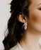 SWEETV Marquise Wedding Earrings for Brides Silver Bridal Bridesmaid Earrings for Wedding Cubic Zirconia Dangle Drop Earrings for Women