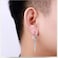 Hebelee Sword Drop Dangle Small Hoop Earrings for Women Men Stainless Steel Engrave Dagger Halloween Statement Charms Drop Dangling Hoops Cuff Cartilage Wrap Vintage Punk Pray Jewelry Silvery