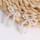 TONLUYAX Pearl Bow Earrings for Women Pearl Dangle Drop Earrings Bow Knot Stud Earrings Wedding Trendy Jewelry