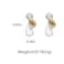 Uarein Two Tone Teardrop Stud Earring for Women Gold Silver Front Back Oval Bean Dangle Earrings Cute Post Ball Earrings Lightweight Chunky Jewelry Gifts Teardrop