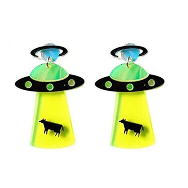 BOGZON UFO Aliens Acrylic Earrings Jewelry Multiple Styles B