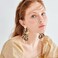 JNONL Unique Handmade Bohemian Round Leopard Acrylic Dangle Drop Earrings Statement Vintage 60s 70s Long Chain Resin Disk Stud Earrings for Women Boho Lightweight Summer Beach Jewelry Leopard Print