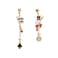 YOOESTORES82 Unique Playing Card Dangle Earrings Red Heart Queen Poker Earrings for WomenGold Asymmetric Rabbit Long Clock Poker Dangle Earrings Queen Hearts Costume C