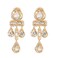 Upowka Statement GoldTone Crystal Drop Dangle EarringsParty Prom JewelryGreat Gift for women
