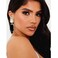 VANGETIMI Vintage Rhinestone Statement Earrings Fancy Big Crystal Rectangle Drop Dangle Earrings Evening Prom Pageant Jewelry Earrings for Women Blackclear