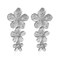 Vavhoo Bohemian Daisy Flower Matte Floral Petal Drop Dangle Earrings 3 Layered Tiered for Women Chic Boho Wedding Jewelry Silver