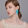 Vavhoo Bohemian Daisy Flower Matte Floral Petal Drop Dangle Earrings 3 Layered Tiered for Women Chic Boho Wedding Jewelry Sky Blue