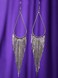 Vijiv 1920s Drop Tassel Earrings 20s Flapper Jewelry Costumes Accessories Black