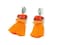 Pingyongchang Vintage Drop Dangle Earrings Boho Tassel Earrings Water Heart Leaf Shaped Alloy Long Bohemian Drop Earrings for Women Orange