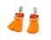 Pingyongchang Vintage Drop Dangle Earrings Boho Tassel Earrings Water Heart Leaf Shaped Alloy Long Bohemian Drop Earrings for Women Orange
