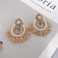 NewZenro Vintage Imulated CZ Beaded Tassel Statement Dangle Drop Earrings for Women Boho Beaded Chandelier Dangling Stud Indian Jhumka Festival Jewelry for Her