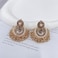 NewZenro Vintage Imulated CZ Beaded Tassel Statement Dangle Drop Earrings for Women Boho Beaded Chandelier Dangling Stud Indian Jhumka Festival Jewelry for Her