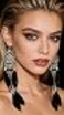 idealway Vintage Retro Boho Ethnic Silver Plated Alloy Chain Tassel Dangle Earrings Feather Fringe Drop Long Earrings Black