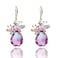 WASAIE Crystal Teardrop Dangle Butterfly Earrings for Women Clear CZ Dangling Statement Earrings Jewelry Gift For Party