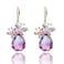 WASAIE Crystal Teardrop Dangle Butterfly Earrings for Women Clear CZ Dangling Statement Earrings Jewelry Gift For Party