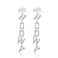 Fuqimanman2020 Western Cowboy Cowgirl HODWY Letters Glitter Drop Dangle Earrings