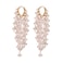 Winssigma Fringe Hoop Dangle Earrings Long Beads Tassel Chain Earrings for Women Sparkly Chandelier EarringsLt Pink