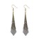 Plumiss Women Handmade Boho Natural Labradorite Stone Dangle Earrings