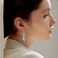 Plumiss Women Stone Charm Earrings Leaves Design Blue Imperial Jasper Stone Dangle Earrings