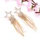 JERTOCLE Womens alloy Tassel Earrings Star Ear Stud Pave Crystal Dangle Earrings Boho Waterfall Beaded Fringe Drop Earring gold