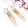 JERTOCLE Womens alloy Tassel Earrings Star Ear Stud Pave Crystal Dangle Earrings Boho Waterfall Beaded Fringe Drop Earring gold