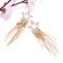 JERTOCLE Womens alloy Tassel Earrings Star Ear Stud Pave Crystal Dangle Earrings Boho Waterfall Beaded Fringe Drop Earring gold