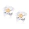 WUWEIJIAJIA Boho Flower Stud Earrings with White Pearl Daisy Dangle Drop Earrings with Gold Flower Bud