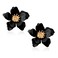 WUWEIJIAJIA Boho Flower Stud Earrings with White Pearl Daisy Dangle Drop Earrings with Gold Flower Bud Black