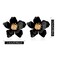 WUWEIJIAJIA Boho Flower Stud Earrings with White Pearl Daisy Dangle Drop Earrings with Gold Flower Bud Black