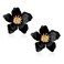 WUWEIJIAJIA Boho Flower Stud Earrings with White Pearl Daisy Dangle Drop Earrings with Gold Flower Bud Black