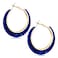 XOCARTIGE Acrylic Hoop Earrings for Women Tortoise Resin Earrings Bohemia Statement Dangle Earring Studs Navy Blue