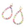 XOCARTIGE Heishi Bead Drop Earrings Colorful African Vinyl Beaded Hoop Dangle Earring Studs for Women Bohemia Summer Beach Accessory A Rainbow