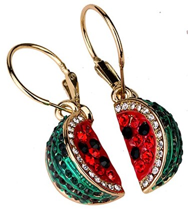 YACQ Womens Watermelon Leverback Dangle Earrings Hypoallergenic Lightweight 45 inch