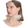 YERTTER Women Big Petal Drop Large Earrings Big Flowers Dangle Earrings with Chiffon Floral Tassel for Vacation Wedding Ivory