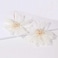 YERTTER Women Big Petal Drop Large Earrings Big Flowers Dangle Earrings with Chiffon Floral Tassel for Vacation Wedding Ivory