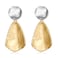 YUJIE Gold Plated Earrings for Women Geometric Chunky Dangle Earring Trendy TwoTone statement Jewelry