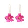 YUNXI Unique Boho Flower Dangle Earrings Exaggerated Layered Floral Petal Drop Dangle Earrings Statement Stud Earring for Women Jewelry Gifts with Box Hot Red