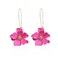 YUNXI Unique Boho Flower Dangle Earrings Exaggerated Layered Floral Petal Drop Dangle Earrings Statement Stud Earring for Women Jewelry Gifts with Box Hot Red