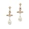 ZHOUMEIWENSP Silver Saturn NANA Earrings Planet Dangle Earrings Space Hypoallergenic Punk Earrings for Women Large Gold