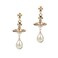 ZHOUMEIWENSP Silver Saturn NANA Earrings Planet Dangle Earrings Space Hypoallergenic Punk Earrings for Women Large Gold