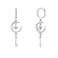 Watforsh Star and Moon Earrings Dangle Hoop Earrings for Women Huggie with Cubic Zirconia Celestial Space Style