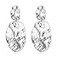 NEPULOY Silver Statement Earrings Hammered Big Drop Dangle Earrings for Women Silver Jewelry