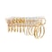 17IF 12 Pairs Gold Hoop Earring Set for Women Chunky Earring Big Small Smooth Surface Trendy Stud Lightweight Twisted Ear Pack