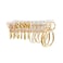 17IF 12 Pairs Gold Hoop Earring Set for Women Chunky Earring Big Small Smooth Surface Trendy Stud Lightweight Twisted Ear Pack