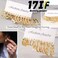 17IF 12 Pairs Golden Hoop Earring Set for Women Chunky Smooth Surface Trendy Big Small Stud Earring Lightweight Twisted Pearl Ear PackB