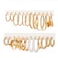 17IF 12 Pairs Golden Hoop Earring Set for Women Smooth Surface Trendy Big to Small Chunky Stud Earring Lightweight Twisted Pearl Ear PackC